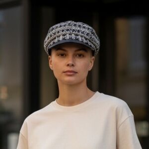 Black and White Women's Cap